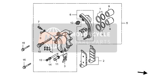 Honda FJS400D 2010 REAR BRAKE CALIPER for a 2010 Honda FJS400D